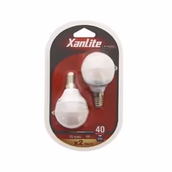 XanLite PACK2EV470P, 5,3 W, 40 W, E14, 470 lm, 15000 h, Blanc chaud