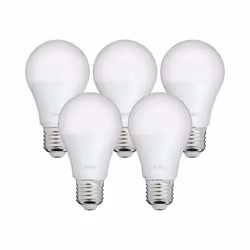 Lot de 5 ampoules standards ( A60 ) au culot à vis E27 (s’adapte à la majorité des luminaires). Avec une consommation de 9W , ...