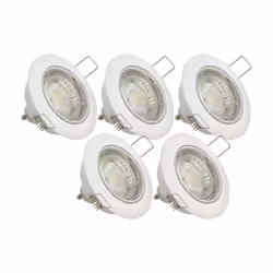 Description générale Le pack de 5 spots encastrables LED est fourni avec des ampoules GU10 incluses. Grâce à une température ...
