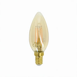 Ampoule led Flamme / Vintage au verre ambré, culot E14, 4W cons. (30W eq.), 350 lumens, lumière blanc chaud - RFDV400FA - Xanlite