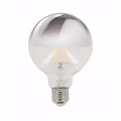 Ampoule LED G95 Silver, culot à vis E27 permettant une installation simple et rapide Température de couleur de 2700K d’aspect ...