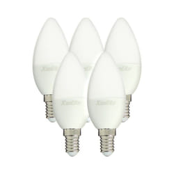 Xanlite - Lot x5 Ampoules led flamme, culot E14, 5,5W cons. (40 w éq), lumière blanc chaud - PACK5EV470F