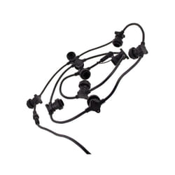 Xanlite - Guirlande Guinguette led Noire, Compatible Ampoules E27, 5m Extensible