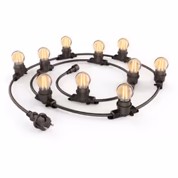 • Lot composé d’une guirlande extensible et de ses 10 ampoules sphériques à filament LED (effet retro). • Culot E27 • Grâce à ...