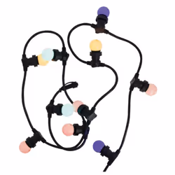Description générale Ce lot est composé d’une guirlande extensible avec 10 ampoules sphériques colorées LED, idéale pour embe ...