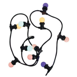 Xanlite - Guirlande Guinguette led Noire, x10 Ampoules rvb E27 Incluses, 5m Extensible, Conso 12W