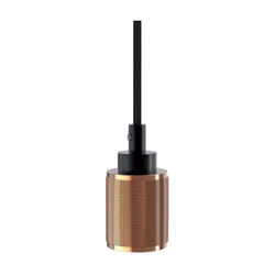 Xanlite - Suspension à douille en aluminium, finition pointes de diamant cuivrées rosées, culot E27 - SDV03EP