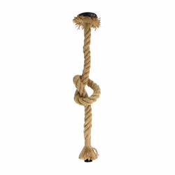 Description générale Cette suspension vintage en corde de chanvre est conçue pour accueillir une ampoule à culot E27. Sa mont ...