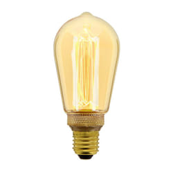 Ampoule led déco Hologramme edison au verre ambré, culot E27, 4W cons., 200 lumens, lumière blanc chaud - RFDHE200STS - Xanlite