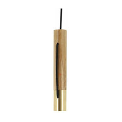 Xanlite - Suspension Tempo en bois et laiton, culot E27 - cosdetebol