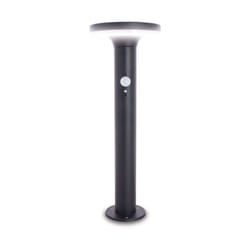 Borne led Solaire, double détecteur Mouvement + Crépusculaire, x3 modes d'éclairage, 400 Lumens