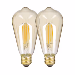 Description générale Le pack de 2 ampoules à filament LED Vintage ST64 aux verres ambrés est parfait pour créer une atmosphèr ...