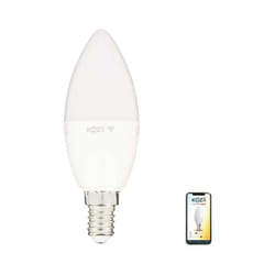 Ampoule led connectée éclairage multi-blancs (2700 à 6500 kelvins), flamme, culot E14, conso. 6W, , 400 lm, angle 180° - KV470FCCT - Kozii