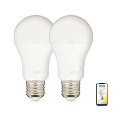 Pack de 2 Ampoules led connectées éclairage multi-blancs, E27 A60 Opaque 9W cons. Variation de luminosité - PACK2KE806GCCT - Kozii