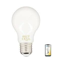 Kozii - Ampoule led connectée éclairage multi-blancs, Filament, E27 A60 Opaque 7W cons., - KRFE806GOCCT