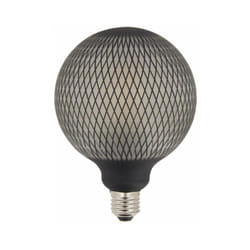 Ampoule Déco led Filament, Aspect Filet Noir, G125, culot E27, 6W cons. 1800K Blanc Chaud - RFDEB125GRAPHLO - Xanlite