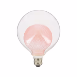 Ampoule Déco LED (Ø 12.5 cm), double verre facetté rose qui sublimera votre pièce et y apportera la dernière touche déco Culo ...