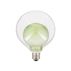 Xanlite - Ampoule Déco led, Double verre Vert, G125, culot E27, 4W cons. 2700K Blanc Chaud - RFDEB125DVGREEN
