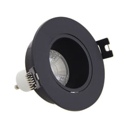 Xanlite - Lot 3 Spots GU10 50W 2700K Rond orientable Noir IP20