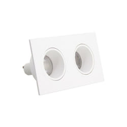 Xanlite - Spot 2 têtes GU10 50W 2700K Carré orientable Blanc IP20
