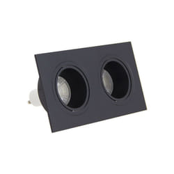 Xanlite - Spot 2 têtes GU10 50W 2700K Carré orientable Noir IP20 - SP502TCAN