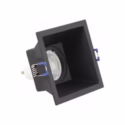 Spot LED encastré finition aluminium avec ampoule GU10 incluse Grâce à sa température de lumière de 2700 K, elle délivre un b ...