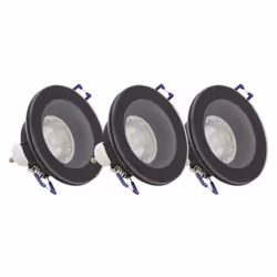 Description générale Le pack de 3 spots encastrés LED finition aluminium comprend des ampoules GU10 incluses, offrant un écla ...