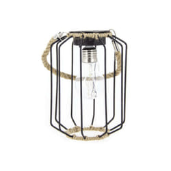 Xanlite - Lanterne Solaire IP44 Blanc chaud Métal et corde 6h d'autonomie - SORETRO4