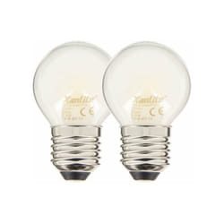 Lot de 2 ampoules Filament led P45 Opaque, culot E27, 806 Lumens, conso. 9W (eq. 60W), 2700K, Blanc chaud - PACK2RFE806PO - Xanlite