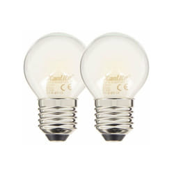 Lot de 2 ampoules Filament led P45 Opaque, culot E27, 806 Lumens, conso. 9W (eq. 60W), 4000K, Blanc Neutre - PACK2RFE806POCW - Xanlite