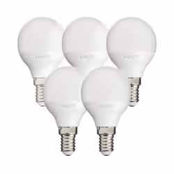 - Consommation : 5,5W - Equivalence : 40W - Intensité : 470 lumens - Angle : Supérieur à 120° - Culot : E14 - Durée de vie :  ...