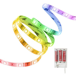 Xanlite - Ruban lumineux led à piles (incluses) - 1 mètre - rvb