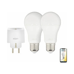 Pack de 2 Ampoules led connectées A60, culot E27, cct avec prise connectée - KPACK2EE806GCCTPR - Kozii