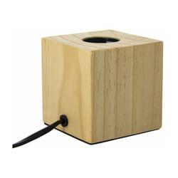 Xanlite - Lampe à poser Cubik Bois Culot E27