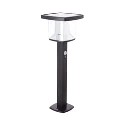 Xanlite - Borne Solaire 50cm IP44 600 Lumens - Détecteur de mouvements - 3 modes de fonctionnement - Noir