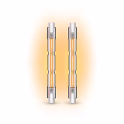 Description générale Lot de 2 ampoules halogènes super-éclairantes de 78 mm de longueur, idéales pour toutes les pièces de la ...