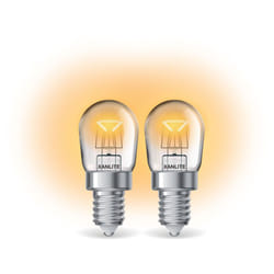 Lot de 2 ampoules incandescente Four, culot E14, 80 Lumens, équivalence 15W, 2200 Kelvins, - PACK2HO15W - Xanlite