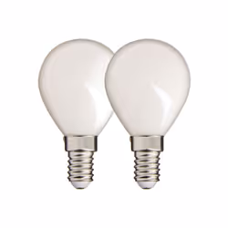 Lot de 2 ampoules à Filament LED Opaque : grâce à leur verre opalin, ces ampoules associent la puissance de la LED et l'esthé ...