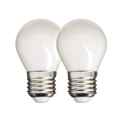 Lot de 2 ampoules Filament led P45 Opaque, culot E27, 470 Lumens, équivalence 40W, 2700 Kelvins, Blanc chaud - PACK2RFE470PO - Xanlite