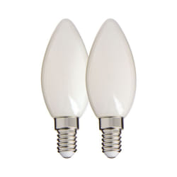 Xanlite - Lot de 2 Ampoules Filament led Flamme Opaque, culot E14, 470 Lumens, équivalence 40W, 2700 Kelvins, Blanc chaud - PACK2RFV470FO