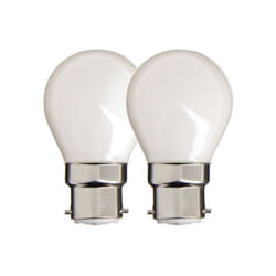 Lot de 2 ampoules Filament led P45 Opaque, culot B22, 806 Lumens, equivalence 60 w, 2700 Kelvins, Blanc chaud - PACK2RFB806PO - Xanlite