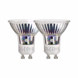 Ce lot de 2 ampoules LED spot, au culot GU10 seront idéales pour l'éclairage de vos pièces de vie grâce à leur forte intensit ...