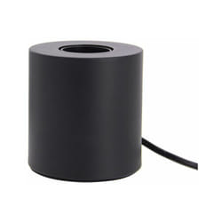 Xanlite - Lampe à poser cylindrique en métal noir , compatible culot E27, IP20, 60W puissance max