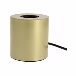 Xanlite - Lampe à poser cylindrique en métal couleur laiton, compatible culot E27, IP20, 60W puissance max
