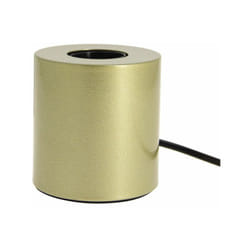 Xanlite - Lampe à poser cylindrique en métal couleur laiton, compatible culot E27, IP20, 60W puissance max