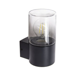 Applique murale filaire noire fumée IP44, culot E27, 40W max