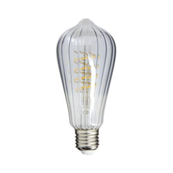 Ampoule Filament led déco verre ciselé ST64, culot E27, 240 Lumens, Blanc chaud - RFDE240STSTRS - Xanlite