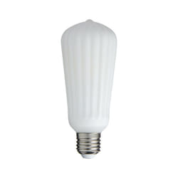 Ampoule Filament led déco verre opaque Edison, culot E27, 1055 Lumens, conso. 10W (equivalence 75W), Blanc chaud - RFDE1055STOSTR - Xanlite