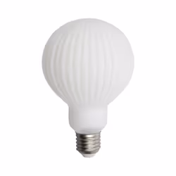 Ampoule Filament LED déco verre opaque Forme G95, culot E27 Température de couleur de 3000K d’aspect blanc chaud offrant une  ...