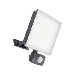 Xanlite - Projecteur mural noir led IP44 avec détecteur de mouvement, 2600 Lumens, conso. 30 w, Blanc froid